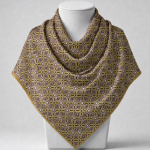 Emperor Nkabom™ Signature Scarf featuring an exclusive geometric luxury print designed and made in Ghana by Emperor Brand.